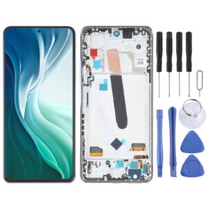 OLED LCD Screen For Xiaomi Redmi K40 Pro+ Digitizer Full Assembly with Frame(Silver)