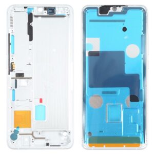 Front Housing LCD Frame Bezel Plate for Xiaomi Mi Note 10 Lite M2002F4LG, M1910F4G (White)