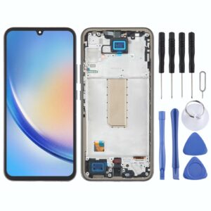Original LCD Screen For Samsung Galaxy A34 SM-A346B Digitizer Full Assembly with Frame