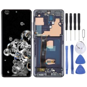 OLED LCD Screen For Samsung Galaxy S20 Ultra 4G/5G SM-G988 Digitizer Full Assembly with Frame
