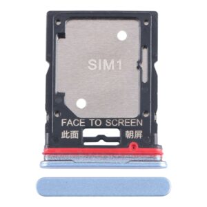 For Xiaomi Redmi K50i SIM Card Tray + SIM Card Tray / Micro SD Card Tray (Blue)