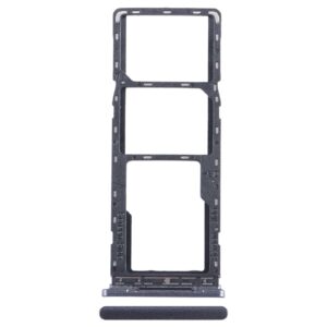 For Tecno Spark 7T SIM Card Tray + SIM Card Tray + Micro SD Card Tray (Black)