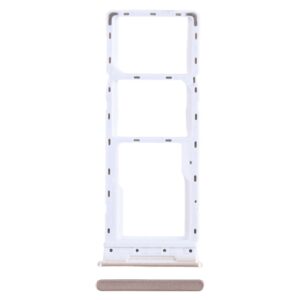 For Tecno Camon 18 SIM Card Tray + SIM Card Tray + Micro SD Card Tray (Gold)