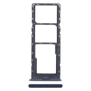 For Tecno Pop 7 Pro BF7 SIM Card Tray + SIM Card Tray + Micro SD Card Tray (Blue)