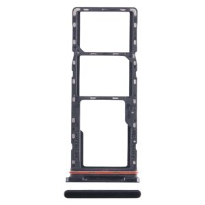 For Infinix Hot 10i X659B SIM Card Tray + SIM Card Tray + Micro SD Card Tray (Black)