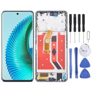 For Honor Magic6 Lite Original LCD Screen Digitizer Full Assembly with Frame (Silver)