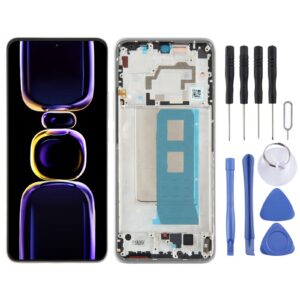 For Xiaomi Redmi K60 Original OLED Material LCD Screen Digitizer Full Assembly with Frame (Silver)