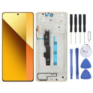 For Xiaomi Redmi Note 13 5G Original AMOLED Material LCD Screen Digitizer Full Assembly with Frame (Gold)