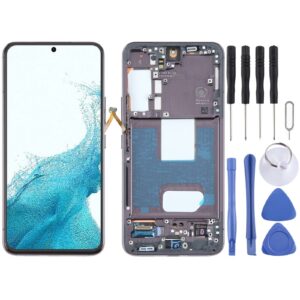 For Samsung Galaxy S22 5G SM-S901B Original LCD Screen Digitizer Full Assembly with Frame (Black)