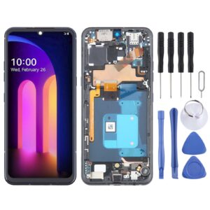 For LG V60 ThinQ US Version Original LCD Screen Digitizer Full Assembly with Frame (Black)