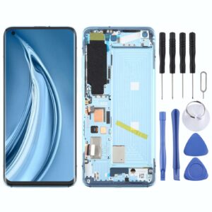 For Xiaomi Mi 10s Original AMOLED LCD Screen Digitizer Full Assembly with Frame (Blue)