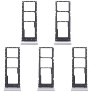 For Infinix Hot 30 Play NFC X6835 5pcs SIM Card Tray + SIM Card Tray + Micro SD Card Tray (Silver)