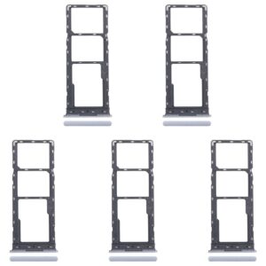 For Infinix Smart 8 X6525 5pcs SIM Card Tray + SIM Card Tray + Micro SD Card Tray (Silver)