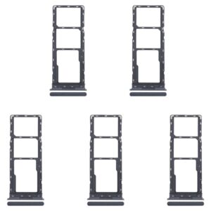 For Infinix Smart 8 Pro X6525 5pcs SIM Card Tray + SIM Card Tray + Micro SD Card Tray (Black)