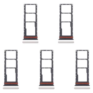 For Infinix Hot 40 X6836 5pcs SIM Card Tray + SIM Card Tray + Micro SD Card Tray (Gold)