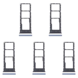 For Infinix Hot 40 X6836 5pcs SIM Card Tray + SIM Card Tray + Micro SD Card Tray (Blue)