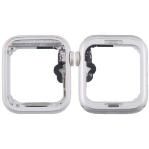 For Apple Watch Series 5 44MM GPS Aluminium Alloy Middle Frame Bezel Plate with Crown Spin Axis Flex Cable(Silver)
