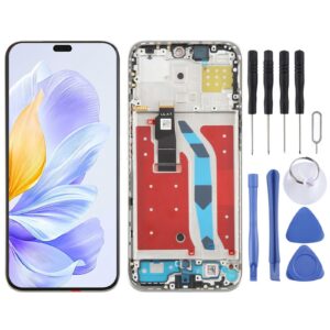 For Honor X60i Original LCD Screen Digitizer Full Assembly with Frame (Silver)