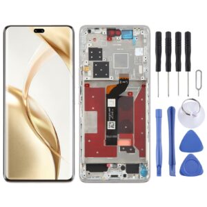 For Honor 200 Pro Original LCD Screen Digitizer Full Assembly with Frame (Silver)