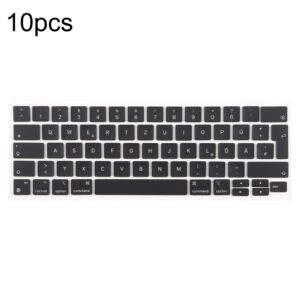 For MacBook A2251 A2289 A2238 A2338 10pcs UK Big Enter Version Keycaps, Language:German