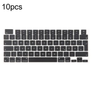 For MacBook A2681 A2941 A3113  A3114 10pcs UK Big Enter Version Keycaps, Language:German