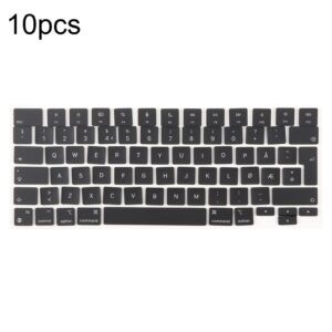 For MacBook A2442 A2485 A2779 A2780 A2991 A2992 A2918 10pcs UK Big Enter Version Keycaps, Language:Norway