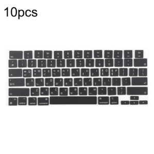 For MacBook A2442 A2485 A2779 A2780 A2991 A2992 A2918 10pcs US Small Enter Version Keycaps, Language:Korean