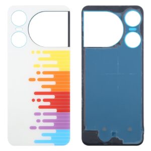 For ZTE nubia Music 2 Glass Battery Back Cover with Adhesive(White)