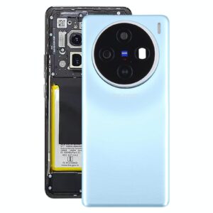 For vivo X100 Battery Back Cover with Camera Lens Cover(Blue)
