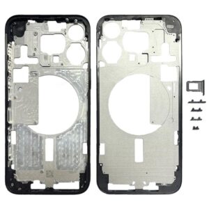 For iPhone 15 Pro Max Middle Frame Bezel Plate with Side Keys + Card Tray, Version:CE EU Version