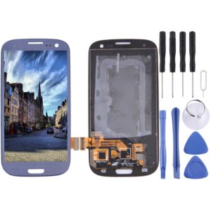 Original Super AMOLED LCD Screen for Galaxy SIII / i9300 with Digitizer Full Assembly (Dark Blue)