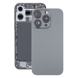 For iPhone 16 Pro Glass Original Battery Back Cover with Camera Lens Cover
