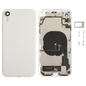 Battery Back Cover Assembly (with Side Keys & Speaker Ringer Buzzer & Motor & Camera Lens & Card Tray & Power Button + Volume Button + Charging Port + Signal Flex Cable & Wireless Charging Module) for iPhone XR