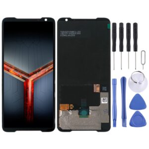 AMOLED Material LCD Screen and Digitizer Full Assembly for Asus ROG Phone II ZS660KL, For Asus ROG Phone II ZS660KL