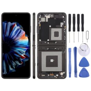 For ZTE nubia Flip2 A404ZT NX732J Original OLED LCD Screen Digitizer Full Assembly with Frame, For ZTE nubia Flip2(Original)