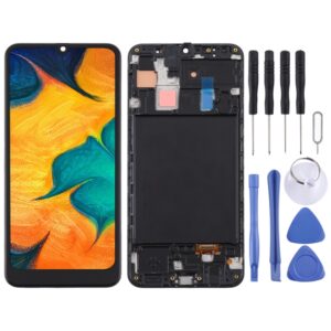 TFT Material LCD Screen and Digitizer Full Assembly With Frame for Samsung Galaxy A30, For Samsung Galaxy A30 (TFT)