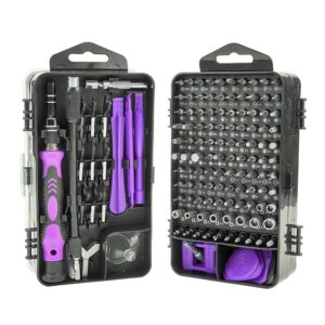 138 in 1 DIY Mobile Phone Disassembly Tool Clock Repair Multi-function Tool Screwdriver Set, 138 in 1 (Purple), 138 in 1 (Red), 138 in 1 (Yellow), 138 in 1 (Grey), 138 in 1 (Blue)